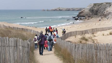 Visite pédagogique sur le site de Gâvres à Quiberon dans le Morbihan 